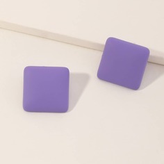 Квадратные серьги из смолы Shein
