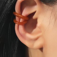 1шт серьги-каффы из смолы Shein