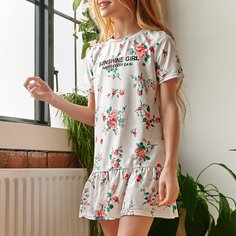 С оборками Цветочный принт милый Платья для девочек Shein