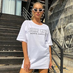 Футболка с текстовым принтом Shein
