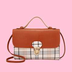 Сумка-сэтчел в клетку Shein