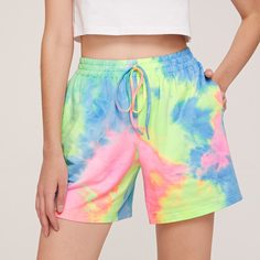 Шорты с принтом тай-дай Shein