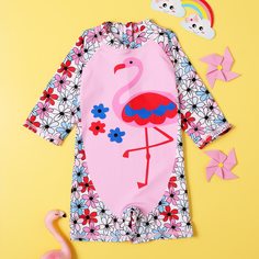 Цветочный милый Купальники для девочек Shein