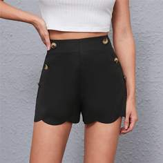 Застежка Одноцветный Повседневный Шорты Shein
