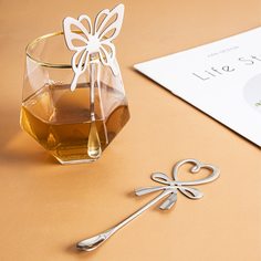 2шт металлическая кофейная ложка Shein