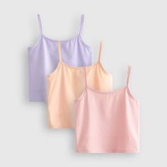 Однотонный топ на бретелях для девочек 3шт Shein