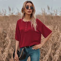 Однотонная футболка Shein