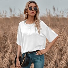 Однотонная футболка Shein