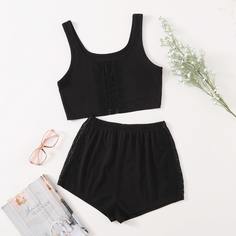 Пижама с кружевом Shein