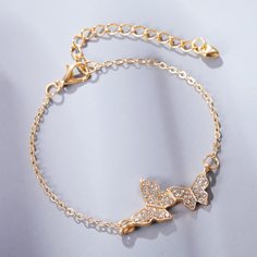 Ножной браслет с бабочкой для девочек Shein