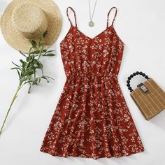 Цветочный принт Бохо Платья Shein
