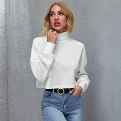 Топ с высоким воротником Shein