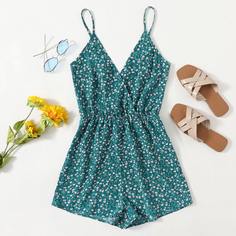 На запах цветочный Бохо Комбинезоны Shein