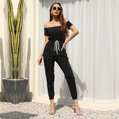 узел Одноцветный Повседневный Комбинезоны Shein
