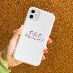 Чехол для iPhone с узором персика Shein