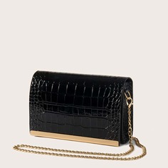 На цепочке Крокодил Элегантный Сумка через плечо Shein