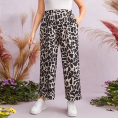 Брюки размера плюс с принтом Shein