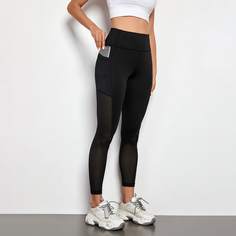 Одноцветный Спортивные леггинсы Shein