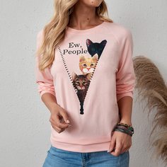 буква Повседневный Свитшоты Shein