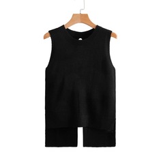 Асимметричный трикотажный жилет с узлом Shein