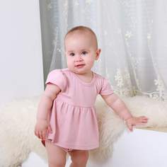 Однотонное платье-боди для девочек Shein