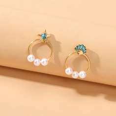 Серьги-подвески с искусственным жемчугом Shein