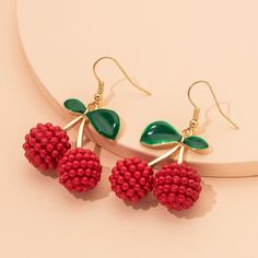 Серьги-подвески с вишней Shein