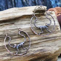 Серьги-кольца с обезьяной Shein