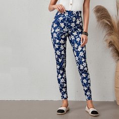 Цветочный Повседневный Леггинсы Shein