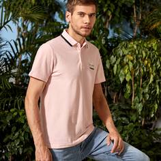 Вышивка С карикатурой Институтский Мужская рубашка-поло Shein