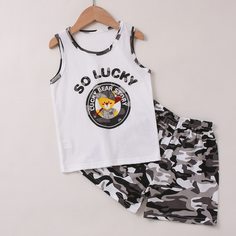 Пижама с мультипликационным принтом для мальчиков Shein