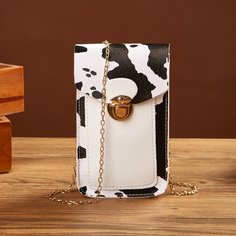 Сумка на цепочке с коровьим узором Shein