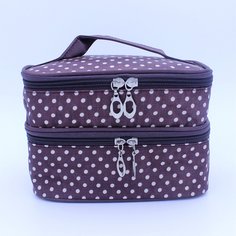 Двухслойная косметичка в горошек Shein