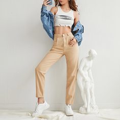 Карман Одноцветный Джинсы Shein