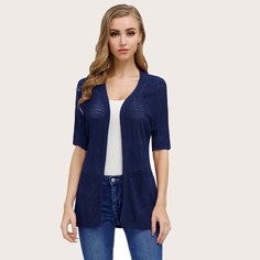 однотонный кардиган с оригинальным рукавом Shein