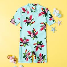 Купальник с цветочным рисунком длямальчиков Shein