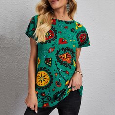 Блузка с цветочным принтом Shein