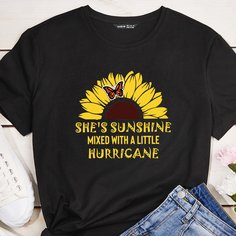 Цветочный Повседневный Футболки Shein