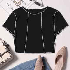 Оригинальная короткая футболка Shein