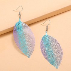 Градиентные серьги-подвески в форме листа Shein