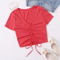 Короткий топ на кулиске Shein