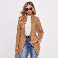 Однобортное верхнее пальто Shein