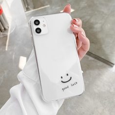 Прозрачный чехол для iPhone с рисунком улыбки Shein