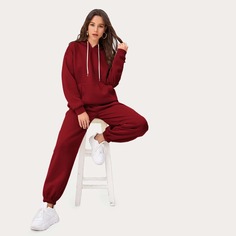 Спортивные брюки и толстовка с карманом Shein