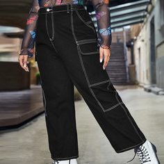 Джинсы размера плюс Shein