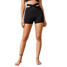 крест на крест Одноцветный Спортивные шорты Shein