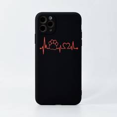 Чехол для iPhone с принтом сердечка Shein