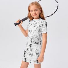 тай дай Спортивный Платья для девочек Shein