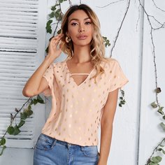 Топ в золотой горошек Shein