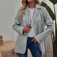 Пальто с лацканами Shein